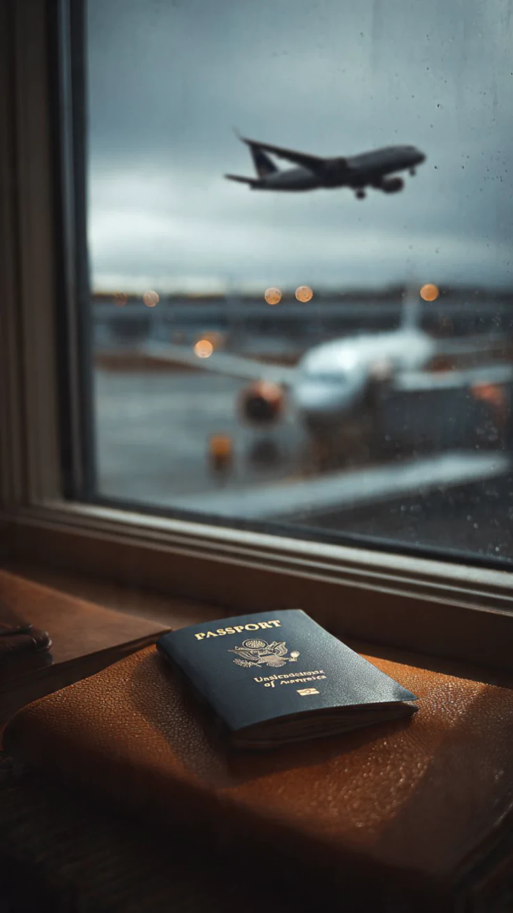 Passport and boarding pass ready for travel